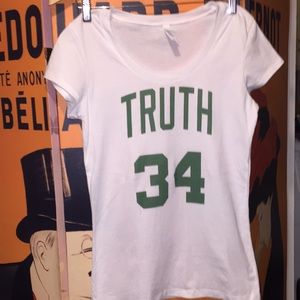 Women’s Boston Celtics Paul Pierce fitted tee.  M